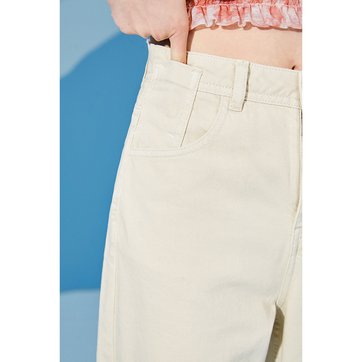 太平鸟高腰2020年春季新款牛仔裤 太平鸟普埃拉牛仔裤