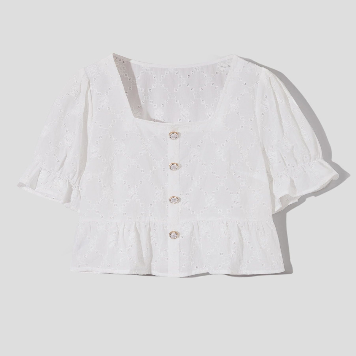 【商场同款】太平鸟2020夏季新款衬衫 太平鸟蕾丝衫/雪纺衫