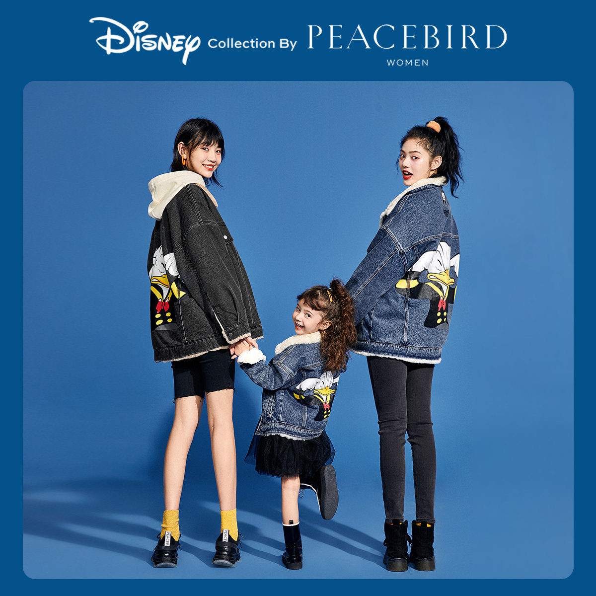 【迪士尼联名】牛仔外套加绒太平鸟 太平鸟短外套