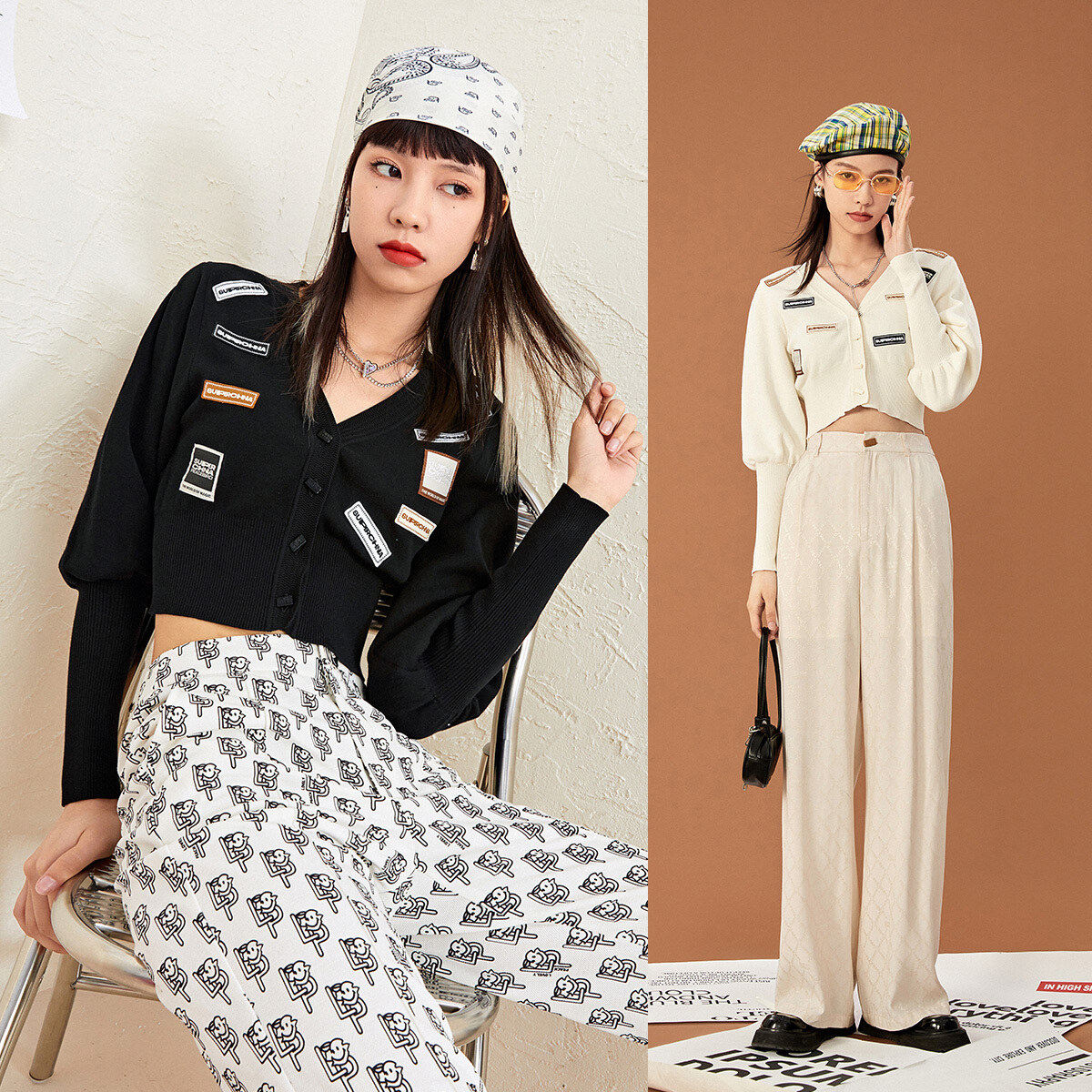 太平鸟superchina外搭薄款bm针织衫 太平鸟广仁毛针织衫