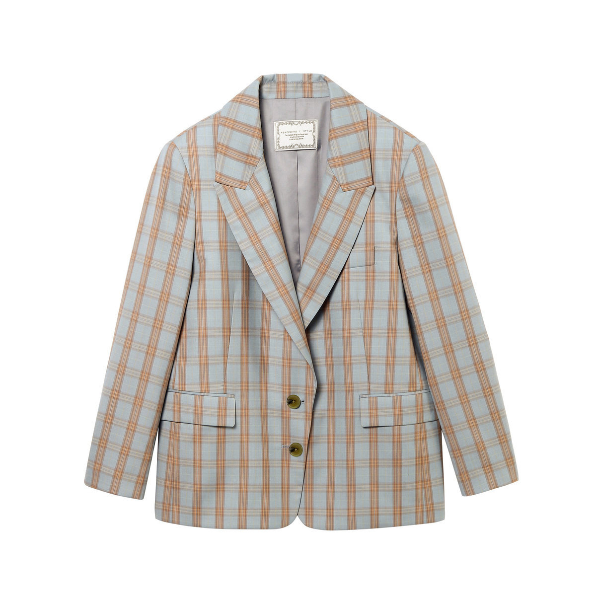 【商场同款】太平鸟2020秋季新款格纹 太平鸟西装