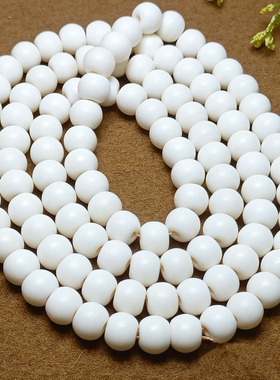 正宗天然藏式油润鹿骨108佛珠桶珠 苹果珠手链手串 驼骨原创念珠