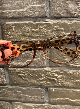 可爱日系KT猫玳瑁色眼镜框