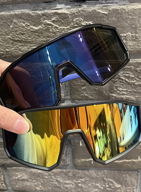 时尚连体护目滑雪镜女炫彩镀膜运动防风墨镜男开车专用骑行眼镜潮