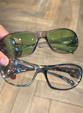 绿色原宿千禧粉机能眼镜太阳墨镜