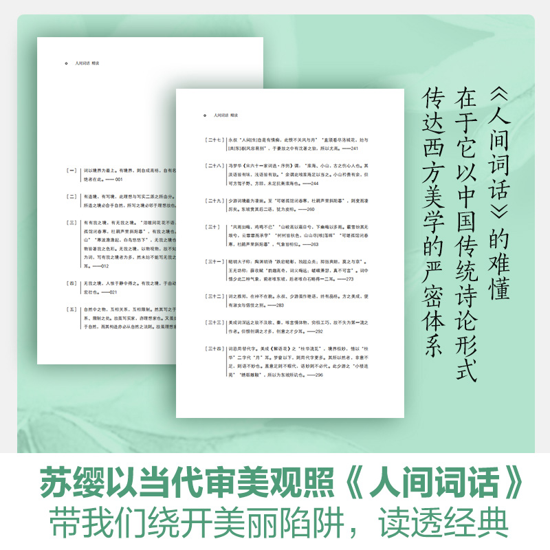 正版包邮人间词话精读苏缨王国维诗经融和中国传统诗论西方美学理论解读文学批评注释赏析中国古诗词书籍搭古文观止鲜衣怒马少年时-图2