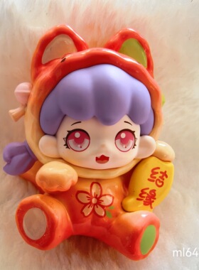 现货正版米可萌粒招财猫妮妮手办摆件潮玩公仔可爱礼物