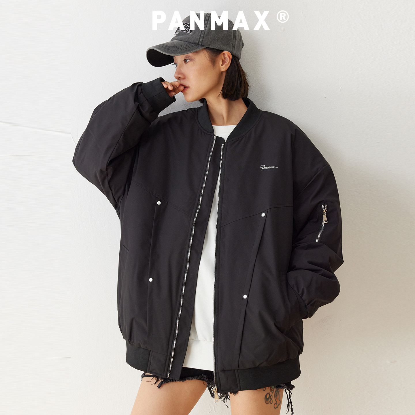 PANMAX大码潮牌男装秋冬新品棉服棒球服多口袋日常通勤上衣,淘宝优惠券,粉丝福利购,淘宝优惠卷