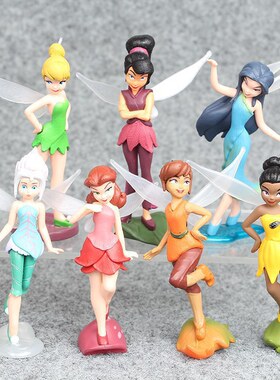 7款花仙子奇妙公主 底座翅膀女孩玩具模型摆件烘焙微景观装饰手办