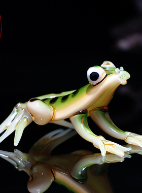 仿真蝈蝈昆虫景观玻璃工艺品摆件