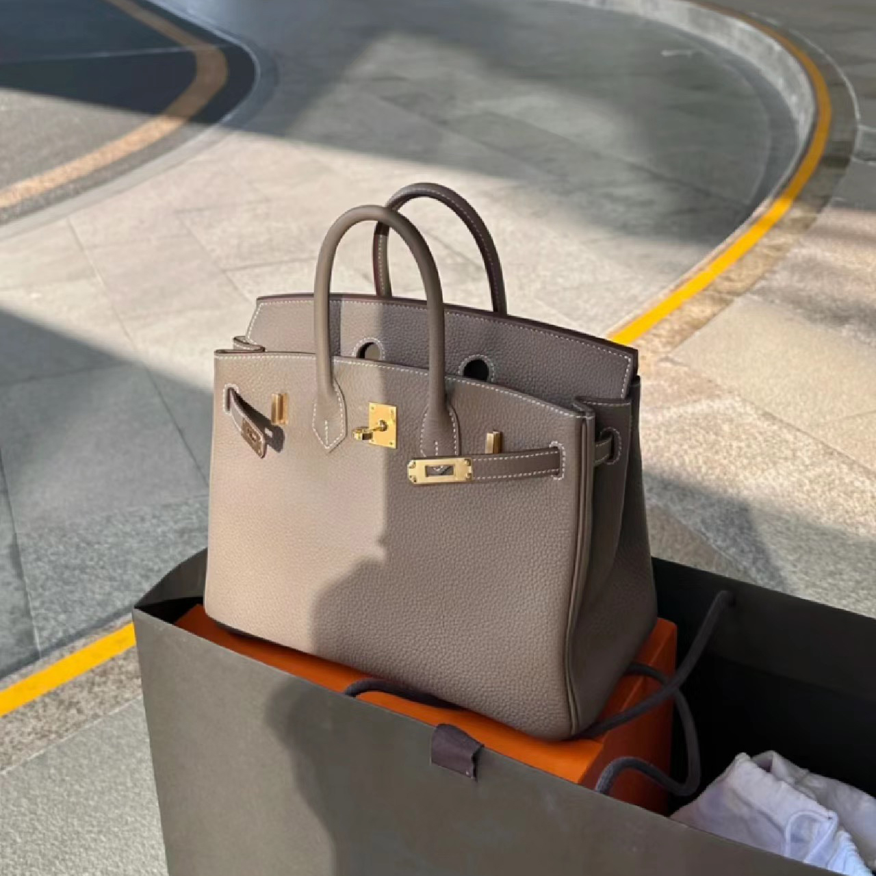 全手工定制铂金包birkin25/30 togo真皮女包epsom凯莉包kelly外缝 - 图2