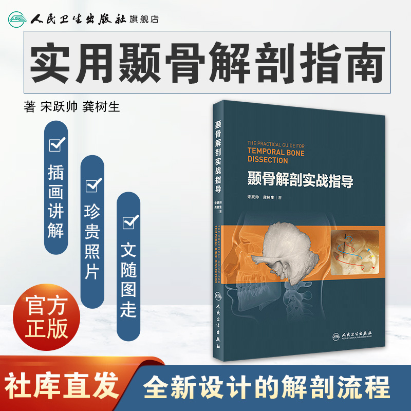 颞骨解剖实战指导 颞骨解剖器械和设备 涵盖了经耳道径路、经颞下窝径路等入路所涉及的大部分解剖结构 9787117308960 - 图0