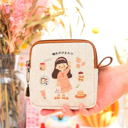 Оригинальная японская ткань, гигиеническая прокладка, сумка-органайзер, портативная вместительная и большая сумка, салфетки, из хлопка и льна