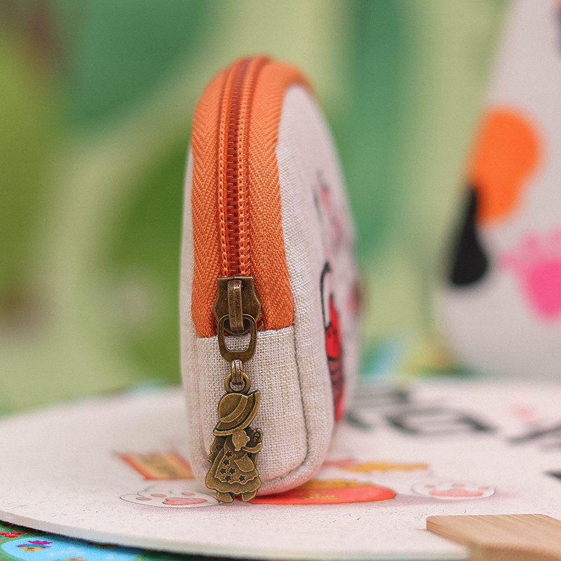 原创自制棉麻创意零钱包小迷你口红包学生可爱兔子拉链短款钱包女,淘宝优惠券,粉丝福利购,淘宝优惠卷