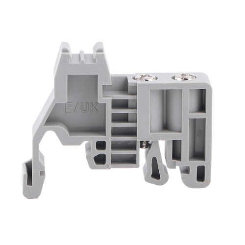 特米乐 两端EUK接线端子C45导轨固定件 塑料终端堵头紧固座卡扣 - 图3