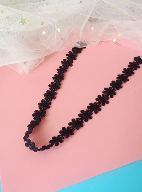 s925纯银花朵蕾丝颈带轻奢小众