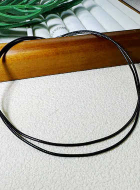 通体S925纯银双层黑色项圈