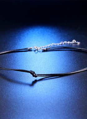 choker纯银韩国王子文曲筱绡项圈