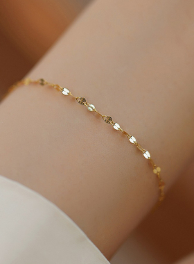 钛钢手链 ins小众设计感轻奢百搭手链女素链极简超细百搭手饰