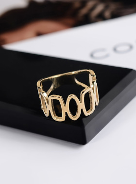 欧美潮流镀真金不掉色首饰品戒指