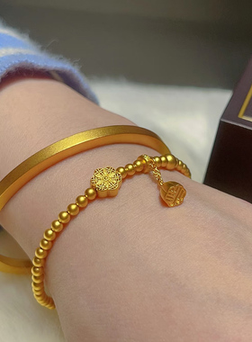 铜合金手镯 简约方形拉丝筷子手镯女素圈镯子轻奢手环小方镯首饰