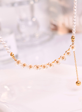 钛钢项链 轻奢夏季项链女高级设计感小众装饰锁骨链不褪色饰品