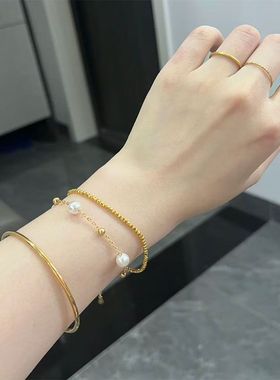 钛钢手链 百搭满天星手链女小众设计轻奢气质叠戴手饰精致不掉色