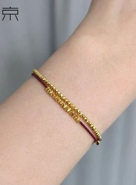 钛钢手链 蹦迪珠轻奢高级感手链女超闪手环不掉色手串配饰品叠戴