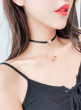 choker韩版项圈黑色脖链