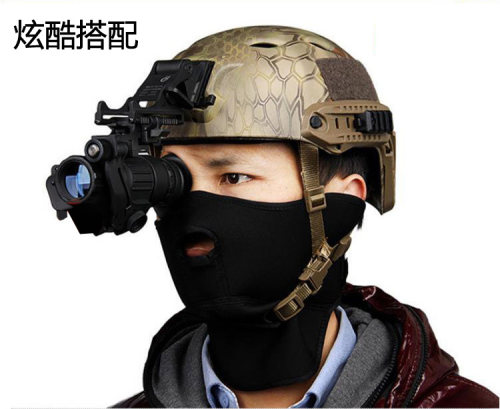 PVS-14头戴夜视仪数码红外线单兵全黑高清户外战术头盔夜视望远镜 - 图0