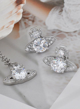 西太后正品轨道满钻土星项链