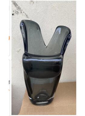 现代轻奢风琉璃玻璃花瓶摆件软装样板间客厅创意干花厚重花器