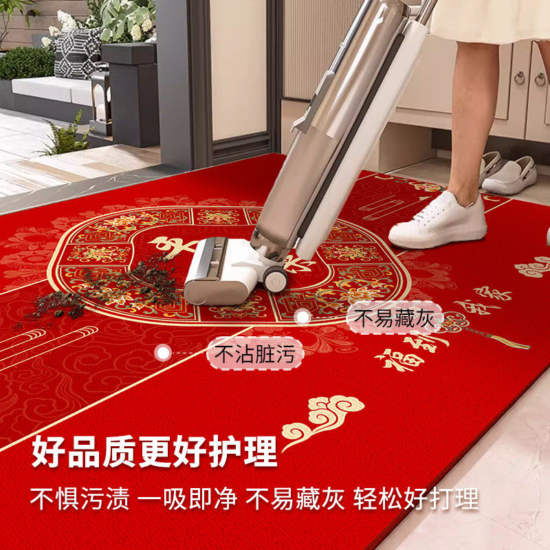 金黄色入户门地垫新中式进门口玄关家用防滑脚垫门垫毛茸茸地毯,淘宝优惠券,粉丝福利购,淘宝优惠卷