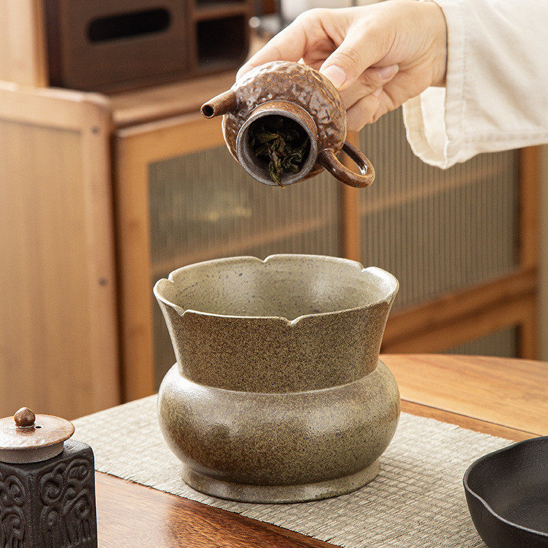粗陶建水茶洗陶瓷茶渣缸桌面水洗倒茶叶废水缸茶水桶茶水盂烟灰缸,淘宝优惠券,粉丝福利购,淘宝优惠卷