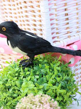 仿真鸟动物标本摆件 黄鹂鸟伯劳真羽毛手工作品 客厅书房装饰首选