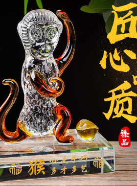 水晶十二生肖鼠牛虎兔龙蛇马羊猴鸡狗猪客厅家居旺财装饰工艺摆件