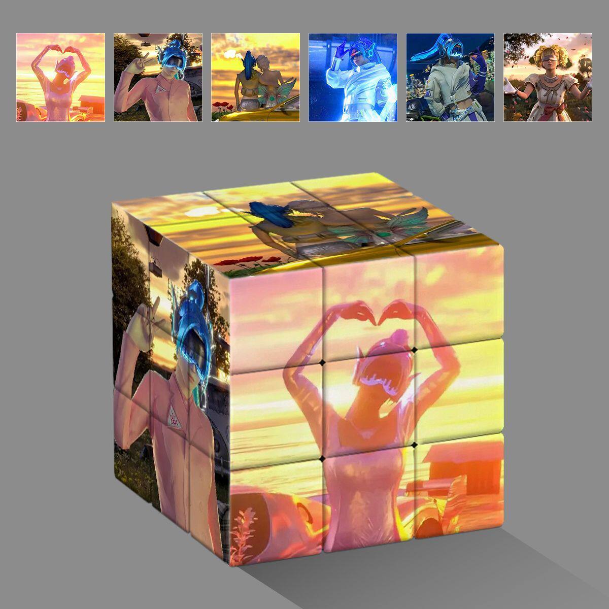 和平精英皮肤和平精英木乃伊墨龙新款新皮肤帅气学生益智三阶图案魔方玩具礼物