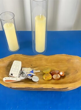 木制工艺品节日摆件手工桐木托盘木质工艺托盘桐木