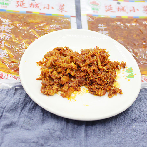 高丽村 韩式牛板筋丝延边特产东北朝鲜族延城小菜干湿牛蹄筋即食 - 图0