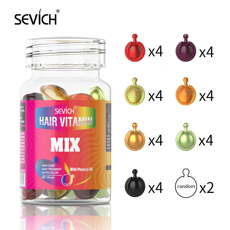 30pcs Hair Vitamin Capsule Keratin Oil Smooth Silky Hair - 图0