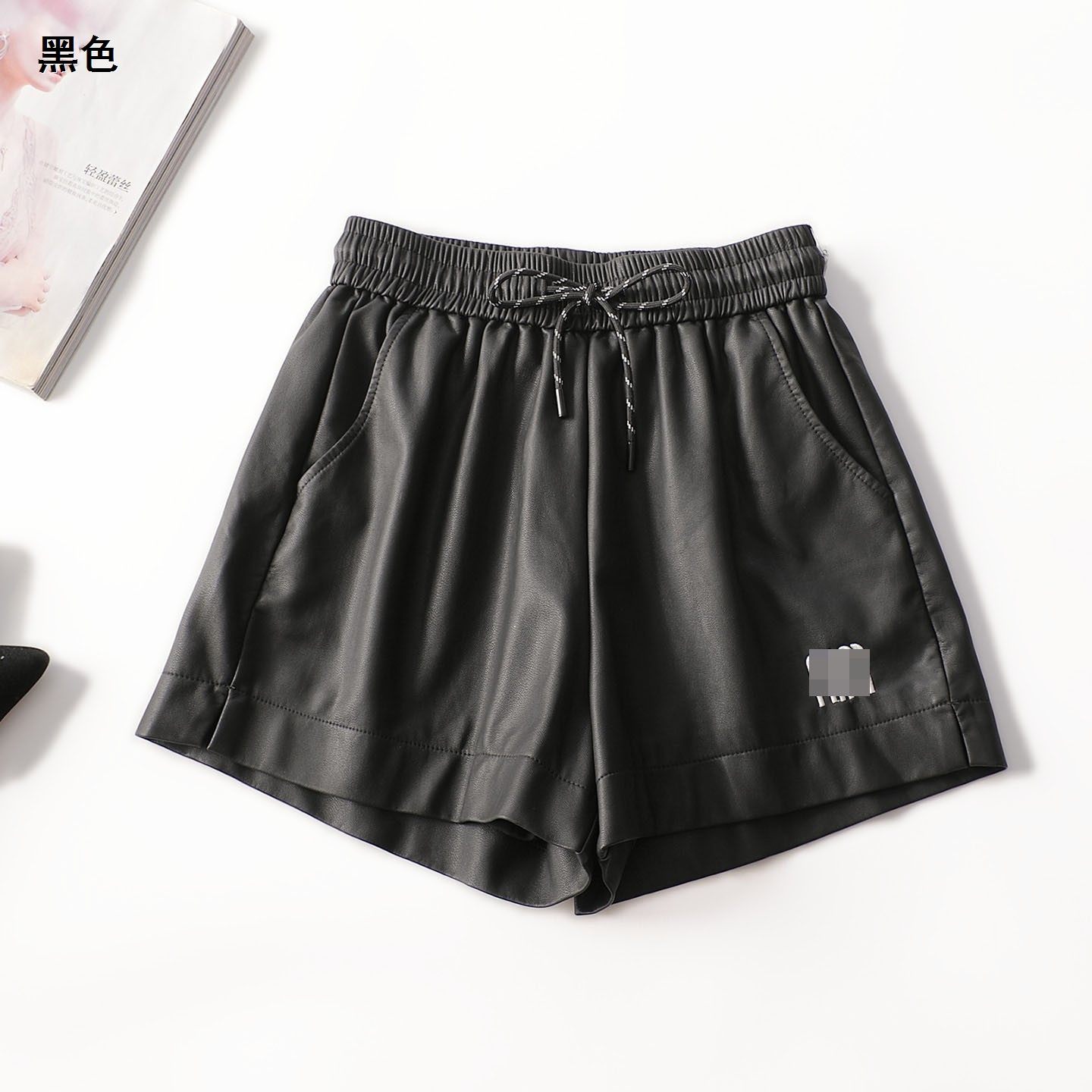 246486南油原创高端轻奢欧洲站高档女装超值PU秋短款休闲裤,淘宝优惠券,粉丝福利购,淘宝优惠卷