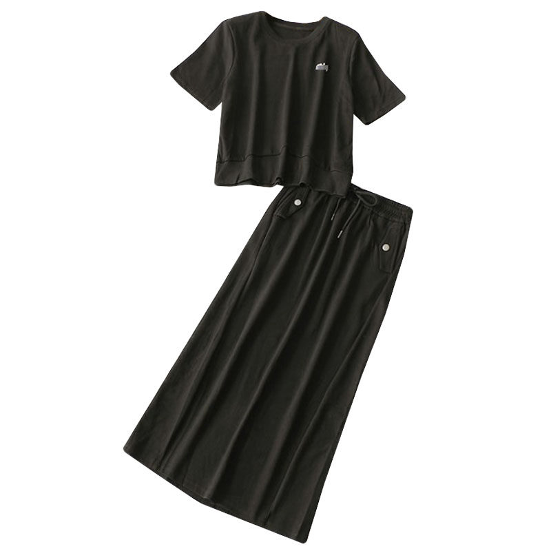 245429 夏长款圆领短袖T恤半身裙套装,淘宝优惠券,粉丝福利购,淘宝优惠卷