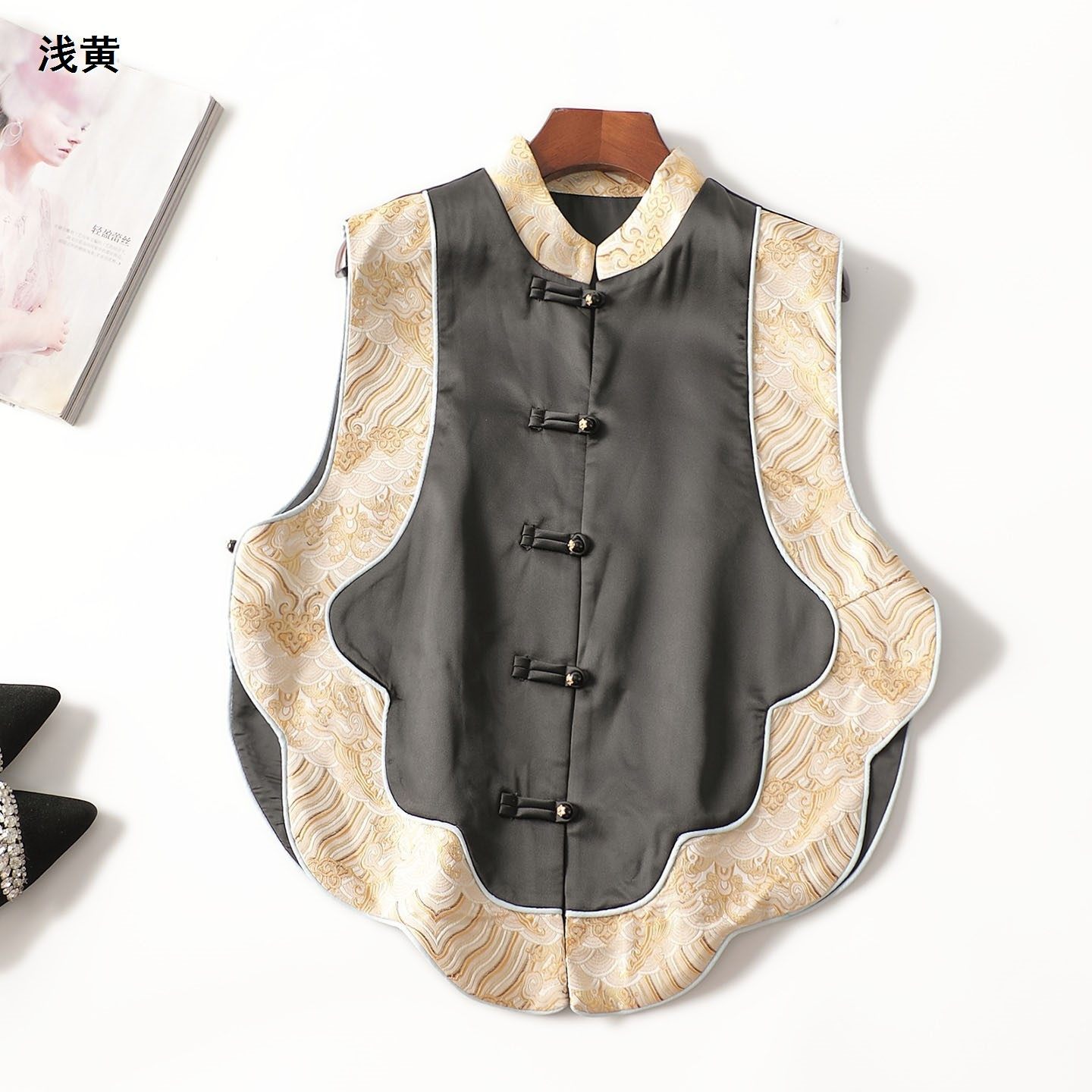 246867 秋中长款单排扣无袖马夹,淘宝优惠券,粉丝福利购,淘宝优惠卷