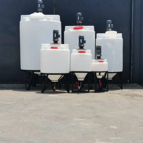 塑料搅拌桶带电机锥形加药箱耐酸碱锥底PE搅拌桶肥料水肥加厚水箱 - 图3