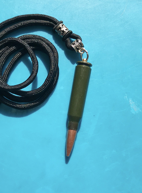 95纯铜81杠真弹壳项链吊坠精美挂饰送战友同学男友生日礼物收藏