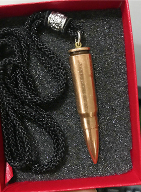 男女通用礼品真弹壳手工打磨制作