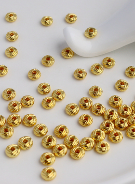 diy18k包金3*6mm50颗一份散珠