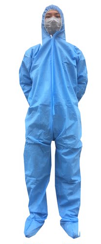 一次性防护服连体带帽养殖场工作服连脚防水防尘防隔离参观喷漆 - 图3