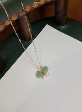 小众天然淡水珍珠蝴蝶可调手链