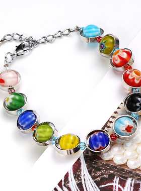 diy亚马逊琉璃珠子欧美风手链